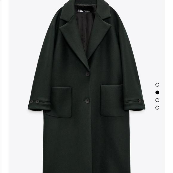 Zara oversized wool coat with patch pockets bloggers fav - Picture 10 of 16